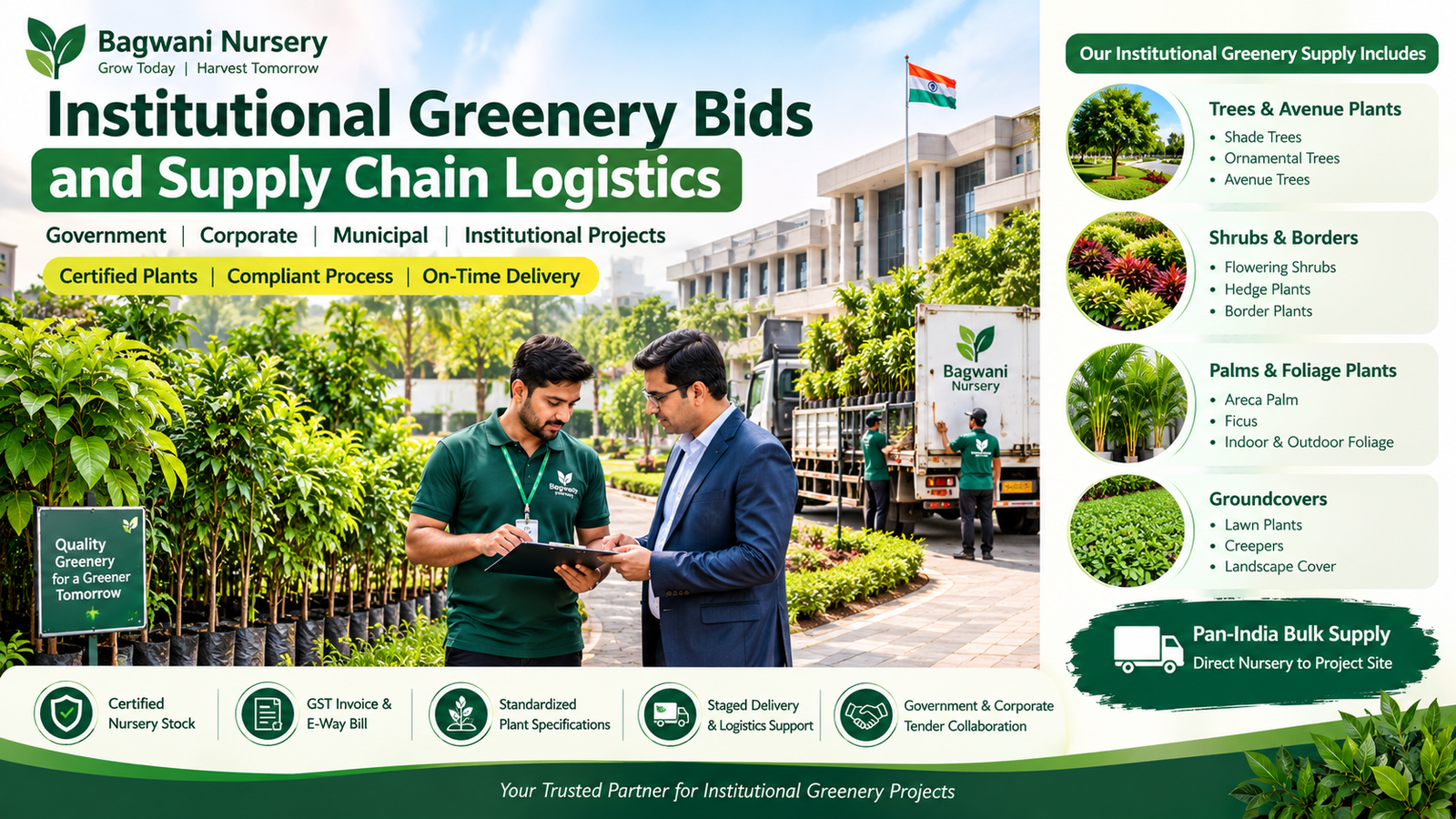 Institutional Greenery Bids and Supply Chain Logistics