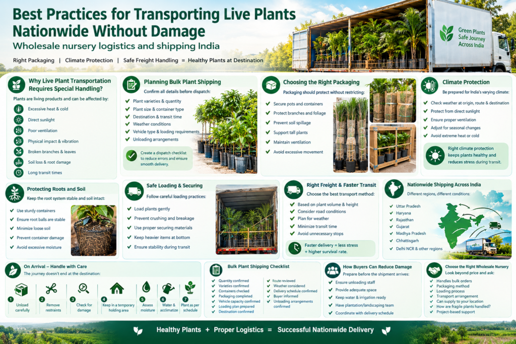 Wholesale nursery logistics and shipping India for safe bulk plant transportation